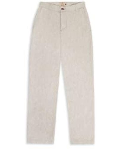 Burrows and Hare Linen Trouser - White