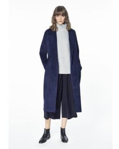 Paisie Navy Wool Coat Uk 8 - Blue