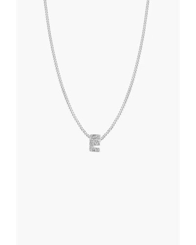 Tutti & Co Ne647s E Alphabet Necklace One Size / Silver - Metallic
