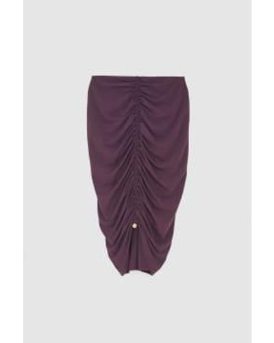 Patrizia Pepe Blazon Drawstring Skirt - Purple