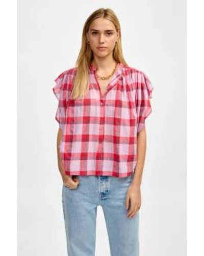 Bellerose Chaos Check A Blouse 1 - Red