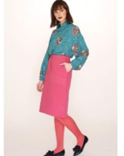 Pepaloves Cotton Midi Skirt - Pink