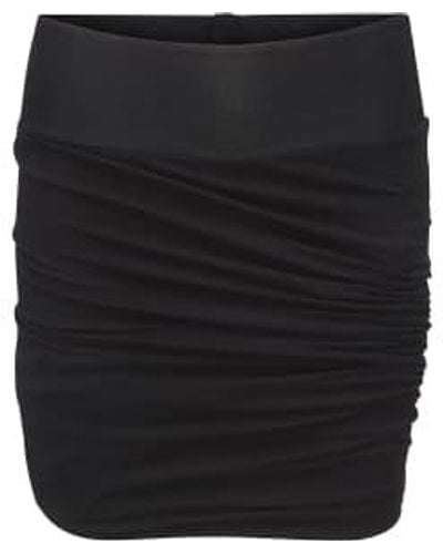 Oh Simple Draped Pencil Skirt S - Black