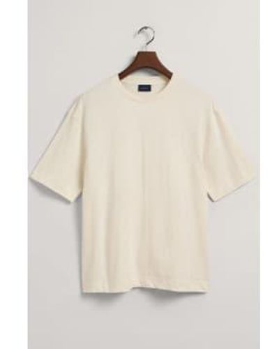 GANT Icon t -shirt in creme - Weiß