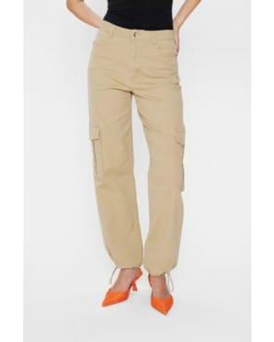 Numph Nutracey Cargo Trousers - Natural
