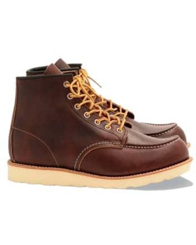 Red Wing Wing Shoes Classic Moc Style No 8138 Brown Leather 2 - Marrone