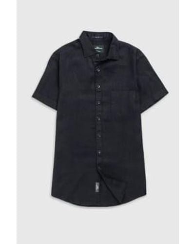 Rodd & Gunn Rodd And Gunn Palm Beach Short Sleeve Linen Shirt In Midnight Lp6266 - Blu