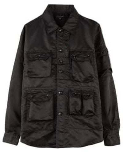 Engineered Garments Explorer Shirt Jacket Flight Satin Nylon M - Black