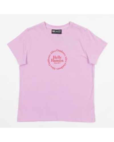 Helly Hansen Womens Core Graphic T Shirt In - Rosa