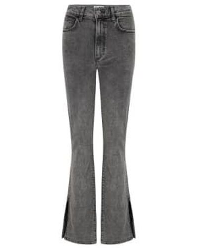 Le Jean Stelle Flare In Beachwood Canyon 26 - Grey