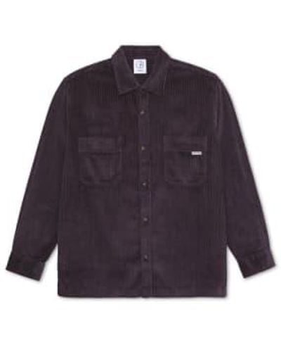 POLAR SKATE Cord Shirt Dark Violet M - Blue