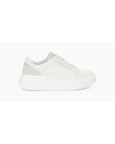UGG White Scape Lace Platform Sneakers