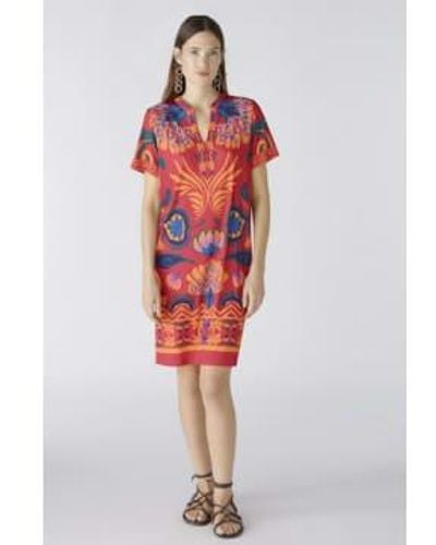 Ouí Tropical Print Tunic Dress 38 - Red
