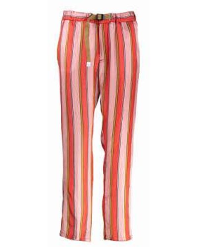 White Sand Red And Pink Marylin Pants Red
