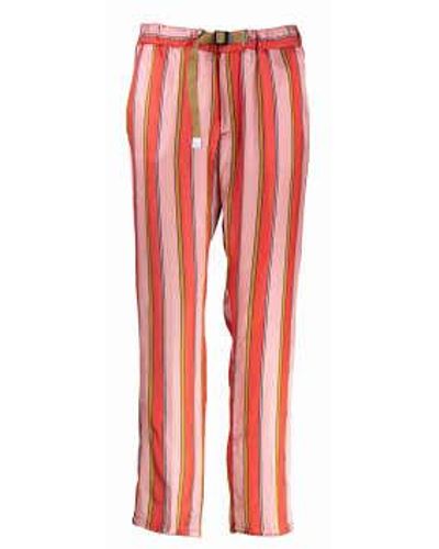 White Sand Pantalon marylin rouge et rose rouge