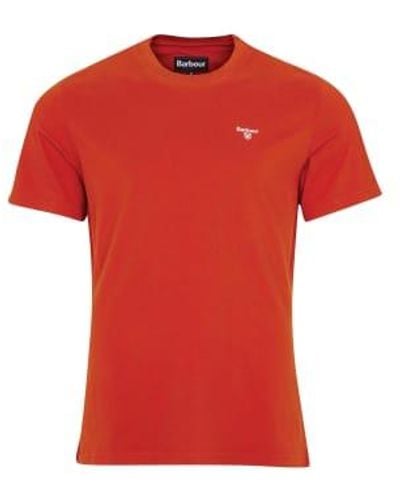 Barbour Sports T Shirt Paprika - Rosso