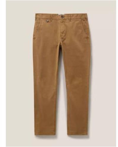 White Stuff Mid Brown Sutton Organic Chino Trousers 34r - Natural