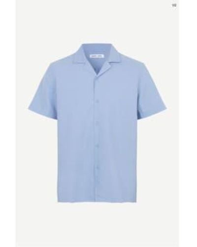 Samsøe & Samsøe Einar Sx Short Sleeves Shirt L - Blue
