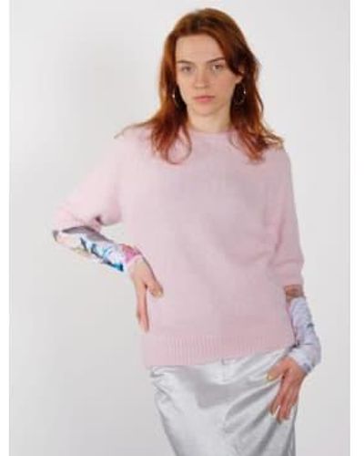 Sibin Linnebjerg Elina Short Sleeve Sweater Pale Xs - Pink