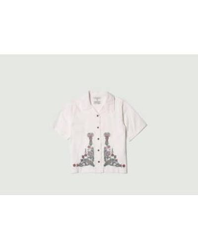 Nudie Jeans Moa Floral Shirt - Bianco