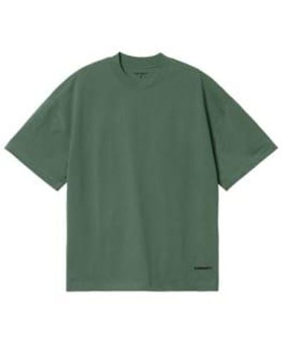 Carhartt Camiseta Ss Link Script Park/ S - Green