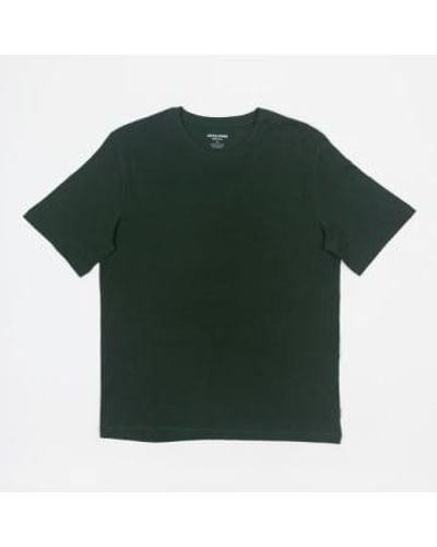 Jack & Jones Jack And Jones Organic Cotton Basic Slim T Shirt In Dark - Verde