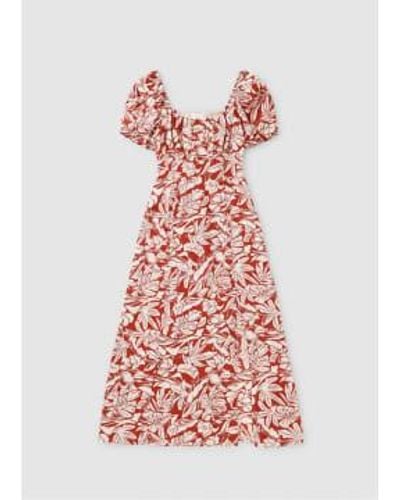 iBlues S Kenya Print Summer Dress - Red