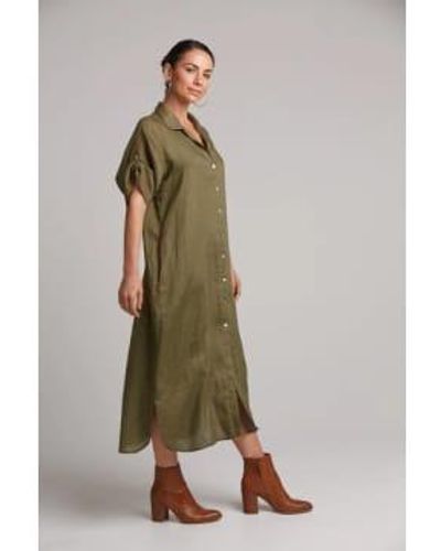 Eb & Ive Studio Linen Shirt Dress - Green
