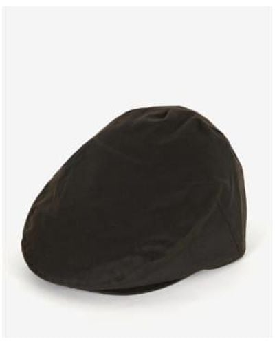 Barbour Wax Flat Cap - Black