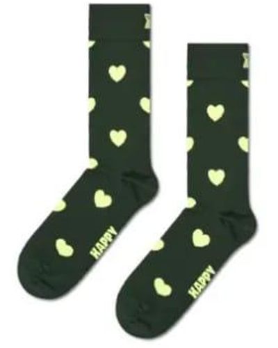 Happy Socks P000454 Heart Sock One Size / Coloured - Green