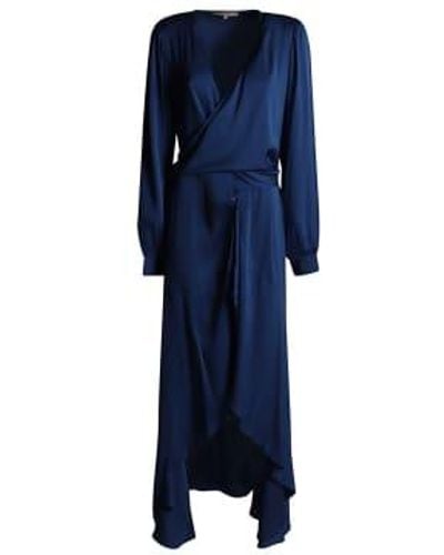 Silk95five Amanda Long Dress - Blue