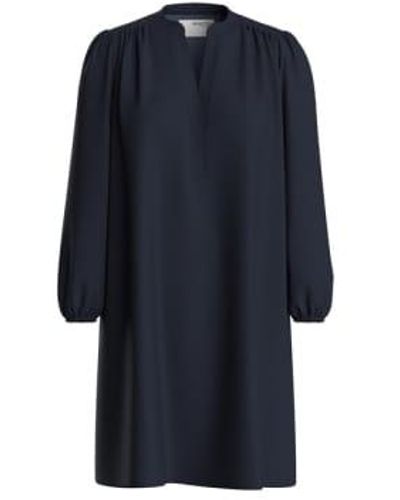SELECTED Slfviva Dark Sapphire Kurzes V-Ausschnitt-Kleid mit V-Ausschnitt - Blau