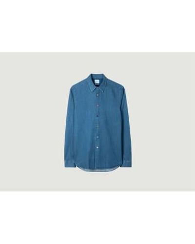 PS by Paul Smith Ls Tailored Fit Shirt Xs - Blue