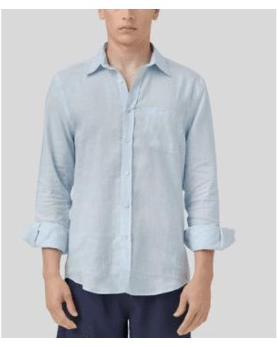 Portuguese Flannel Sky Linen Shirt 4 - Blu