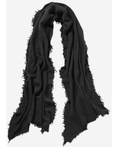 PUR SCHOEN Hand Felted Cashmere Soft Scarf + Gift Wool - Black