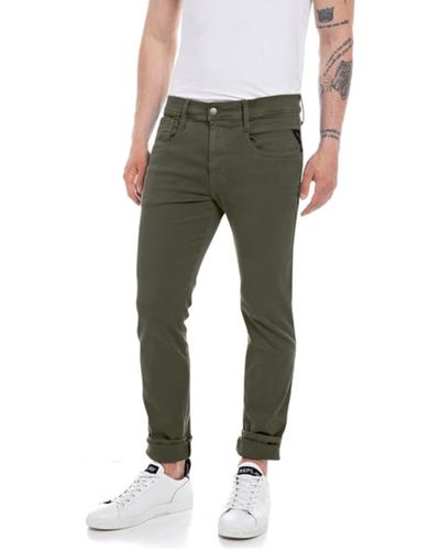 Replay Hyperflex X Lite Anbass Color Edition Slim Fit Jeans - Grün