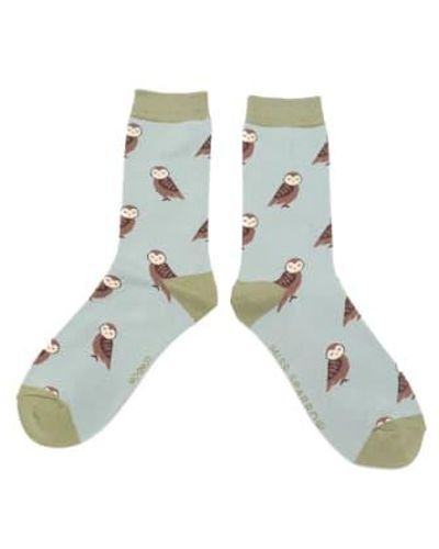 Miss Sparrow Cute Owl Socks - Green