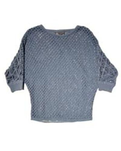 Conditions Apply Sky Nitira Knitted Top Size Medium / Large - Blue