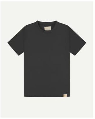 Uskees Mens Organic T Shirt Faded - Nero