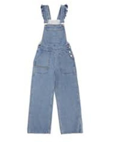 seventy + mochi Elodie Frill Dungarees - Blue