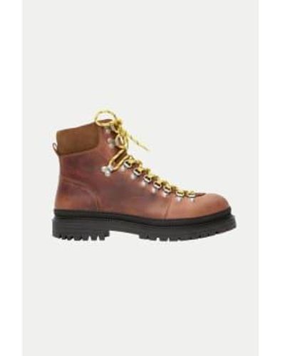 SELECTED Landon Leather Hiking Boot - Marrone