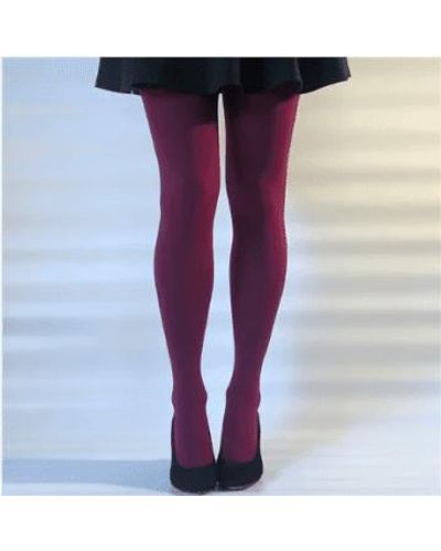 Gipsy Tights Gipsy 1172 100 Denier Luxury Opaque Tights In - Viola