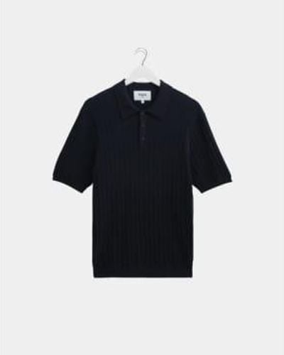 Wax London Naples Polo Shirt Midnight - Blu