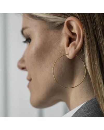 Ariane Jewels Boucle d'oreille créole intemporelle - Marron