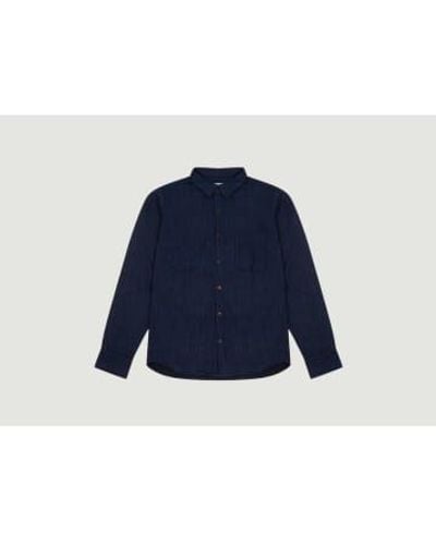 Momotaro Jeans Jacquard Shirt - Blu