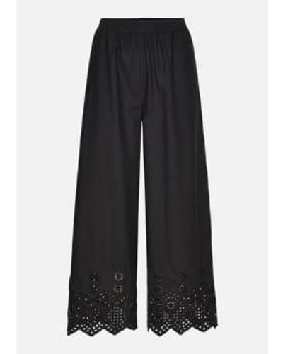 Rosemunde Broderie Anglaise Trousers - Nero