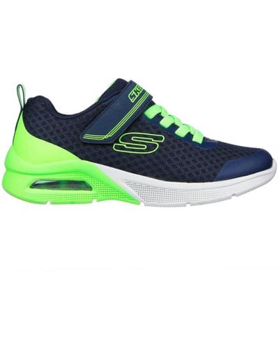 Blue and 2025 green skechers