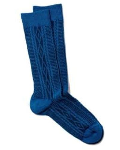 Royalties Socks Aran Denin 40-45 / Bleu - Blue