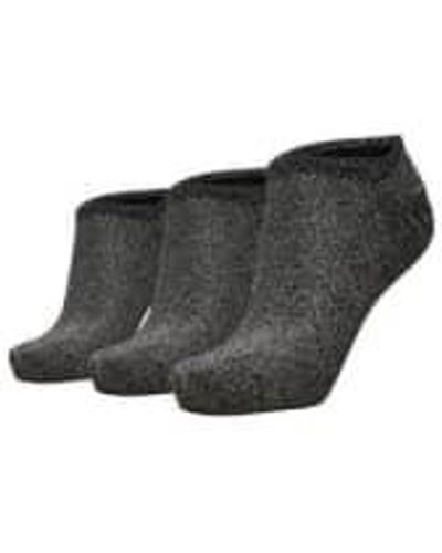 SELECTED Silberne glitzernde socken - Schwarz