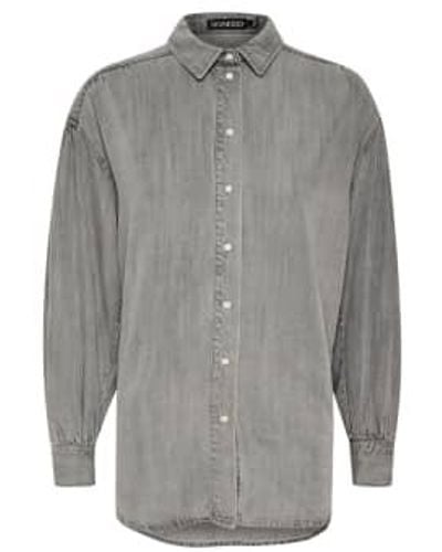 Soaked In Luxury Light Denim Friday Shirt Xs - Gray